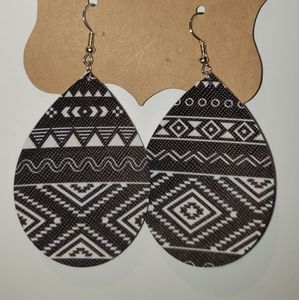 Faux leather earrings